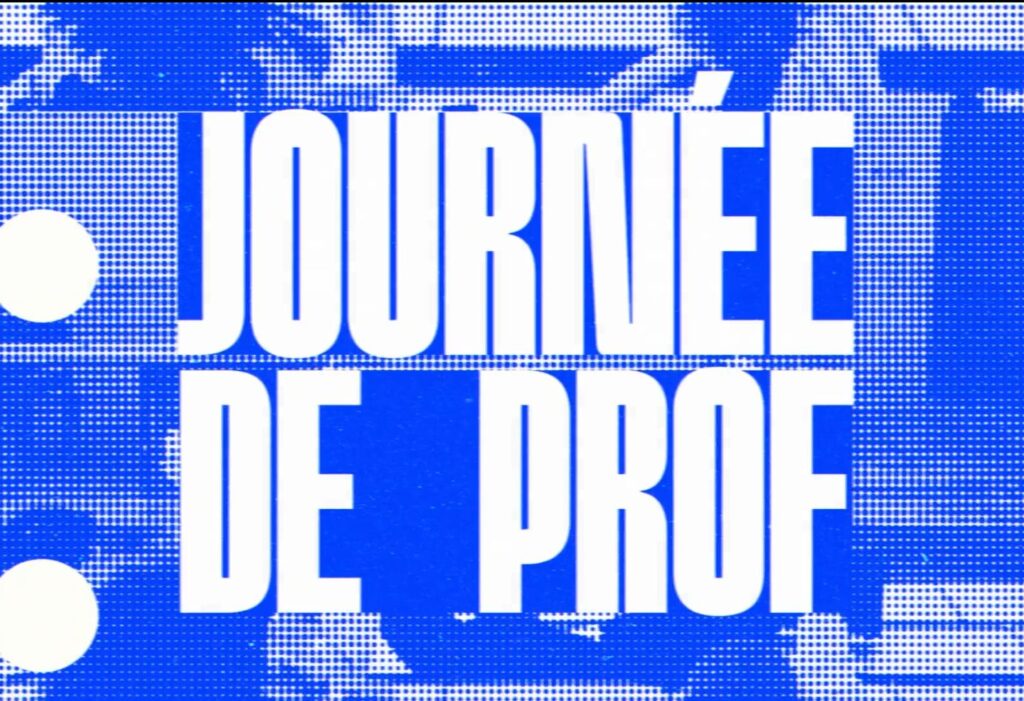 Visuel promotionnel de la série documentaire « Journée de prof » produite par Savoir média en partenariat avec la FQPPU.